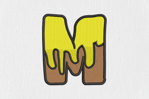 Charming Letter M Bee Monograms Embroidery
