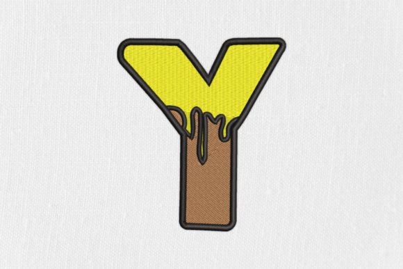Charming Letter Y Bee Monograms for Embroidery