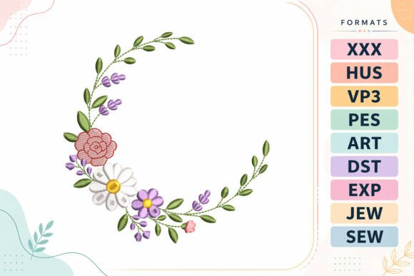 Elegant Floral Circle Frame for Boutique Apparel