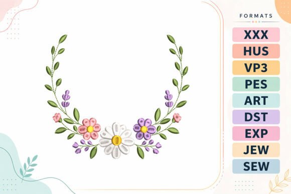 Elegant Floral Wreath Frame for Premium Sweatshirts