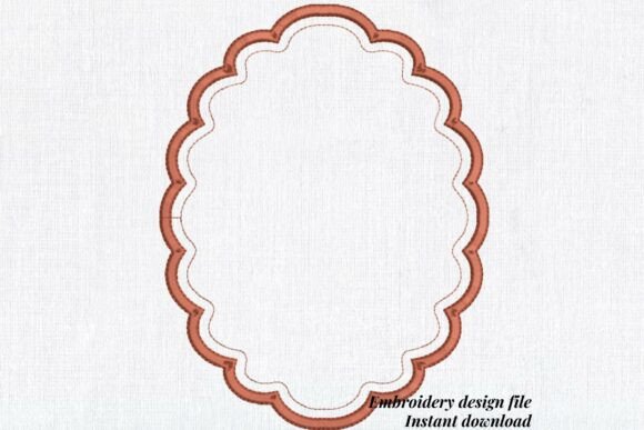 Elegant Oval Wedding Monogram Frame 2