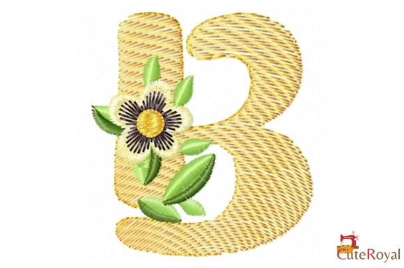 Floral Letter B – Monogram: A Delicate Seasonal Design