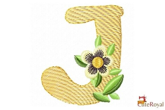 Floral Letter J – Monogram: A Seasonal Delight