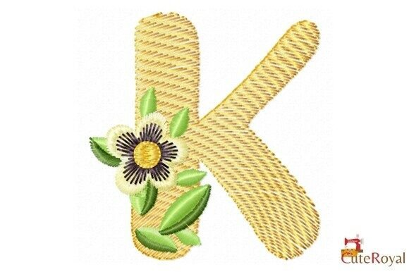 Floral Letter K Monogram: A Versatile Design
