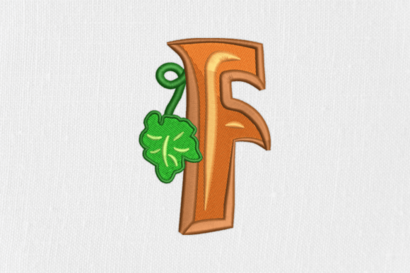 Letter F Autumn Monograms: A Fall Embroidery Delight