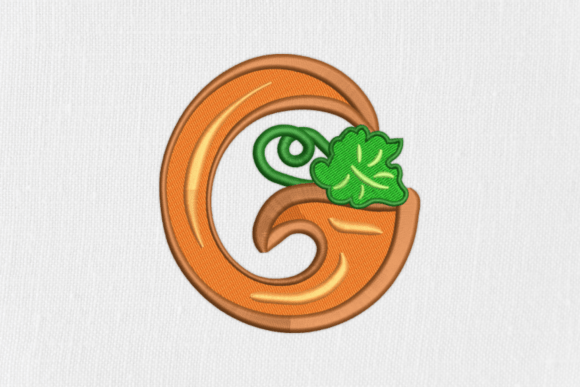 Letter G Autumn Monograms: A Festive Embroidery Delight