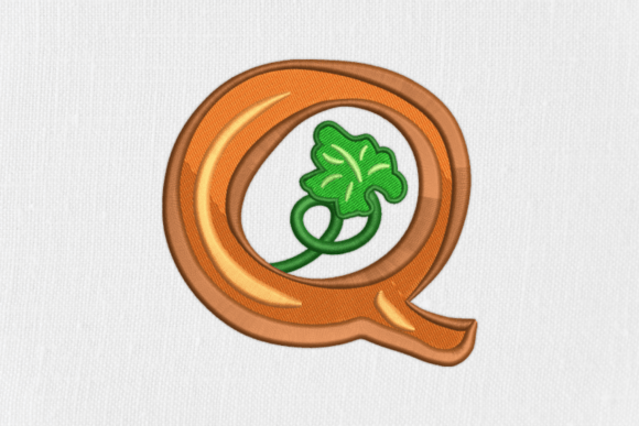 Letter Q Autumn Monograms for Fall Collections